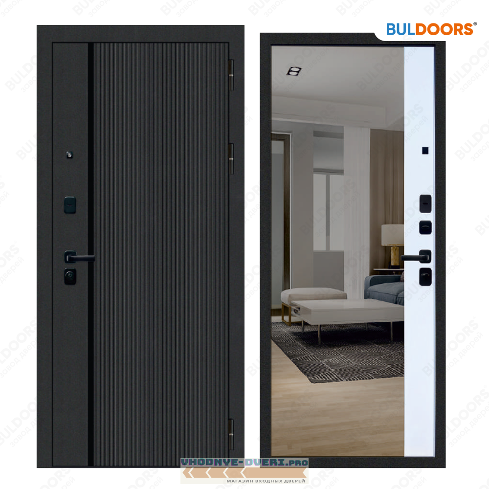 Дверь Бульдорс 90 PP MIRROR